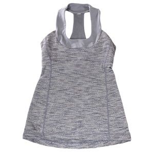 Lululemon Striped Scoop Neck Tank Top, Grey